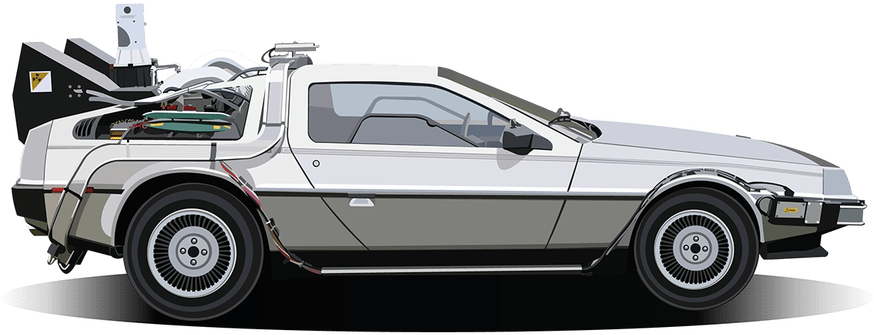 Back To The Future Car Png - Delorean Blueprints Back To The Future (1060x581), Png Download