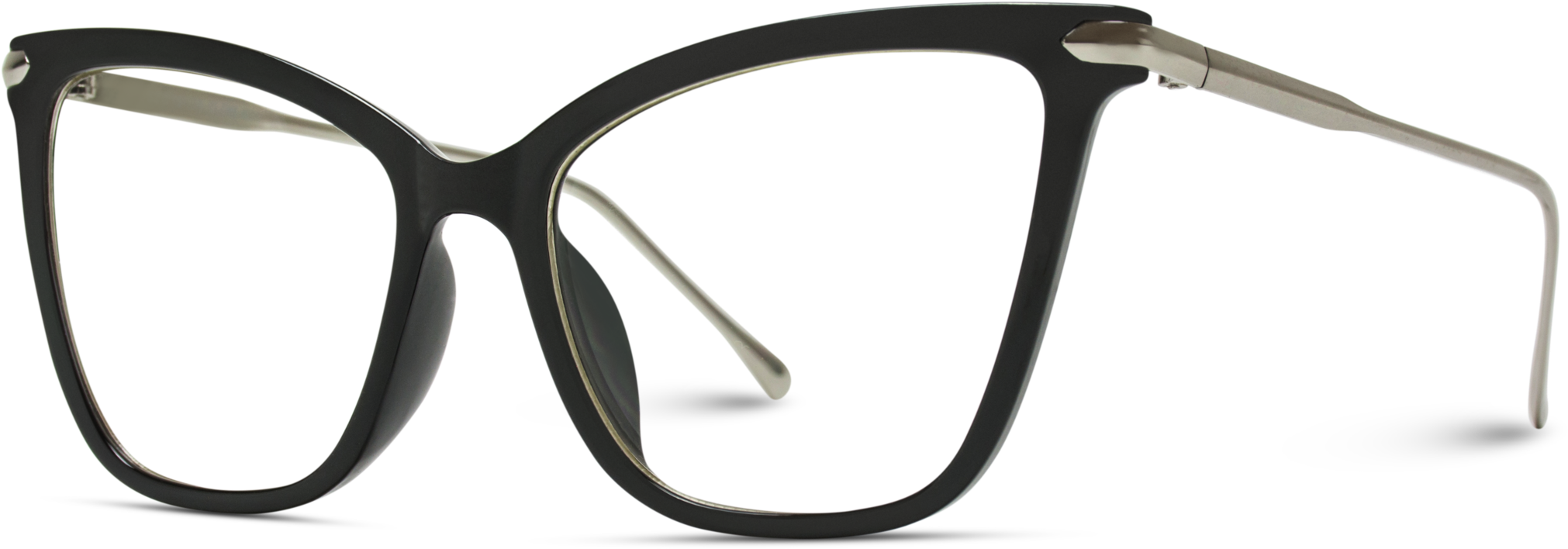 Kinsley Clear Lens Cat Oversized Transparent Glasses - Glasses (2048x2048), Png Download