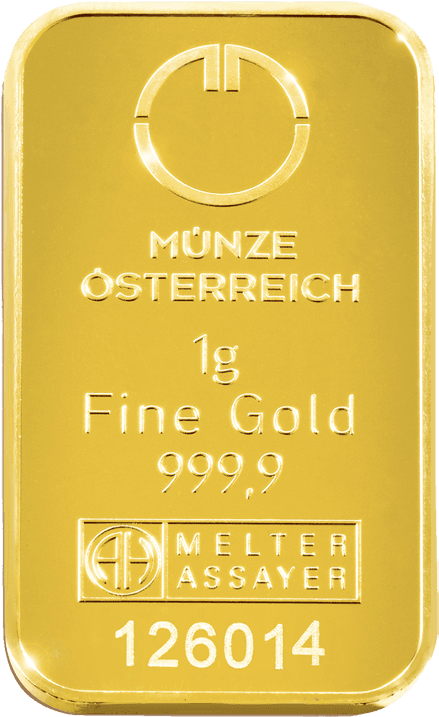 1 Gramme Gold Bar - Goldbarren 10 Gramm Kinebar (716x716), Png Download