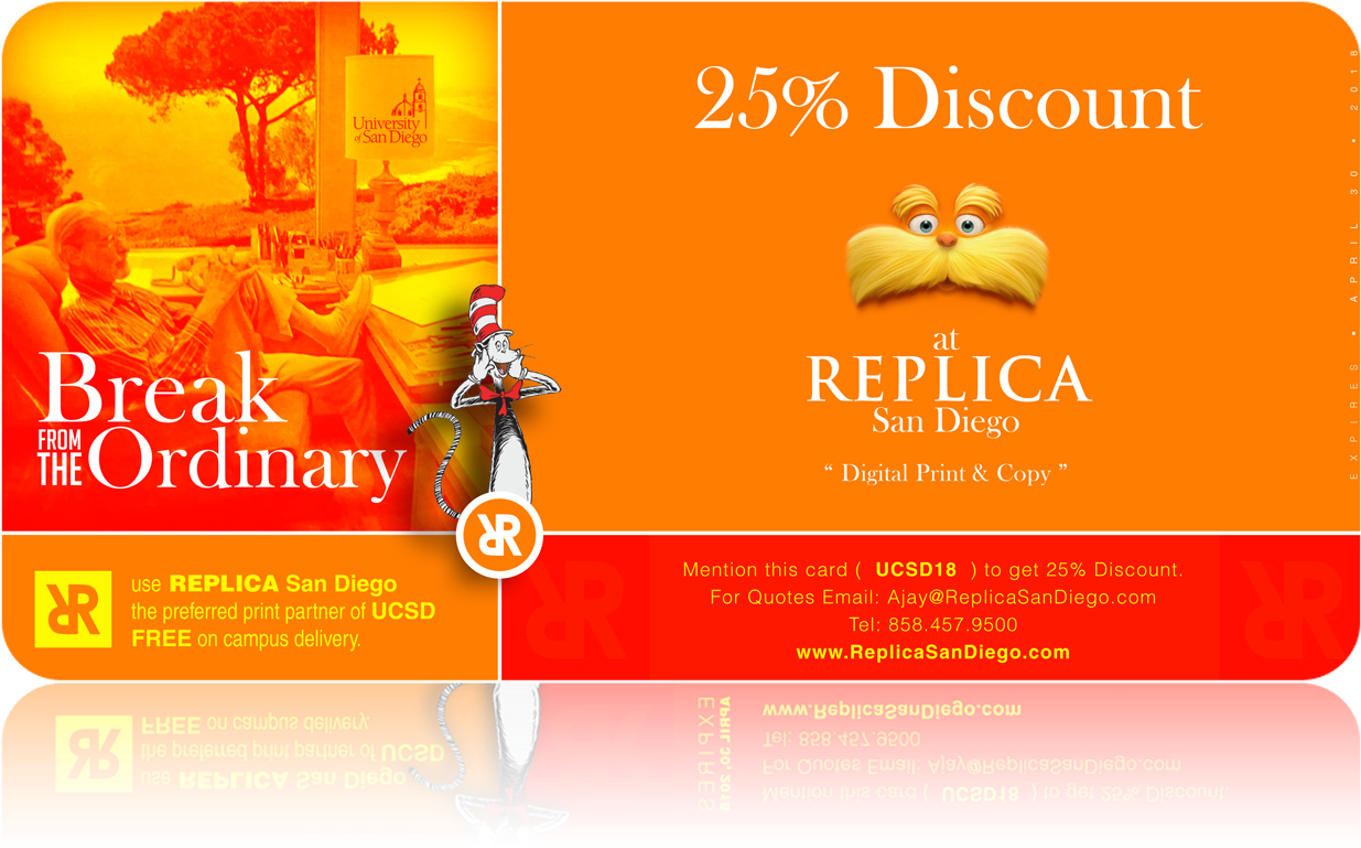Teachers And Students 25% Discount At Replica San Diego - Flyer (1280x872), Png Download