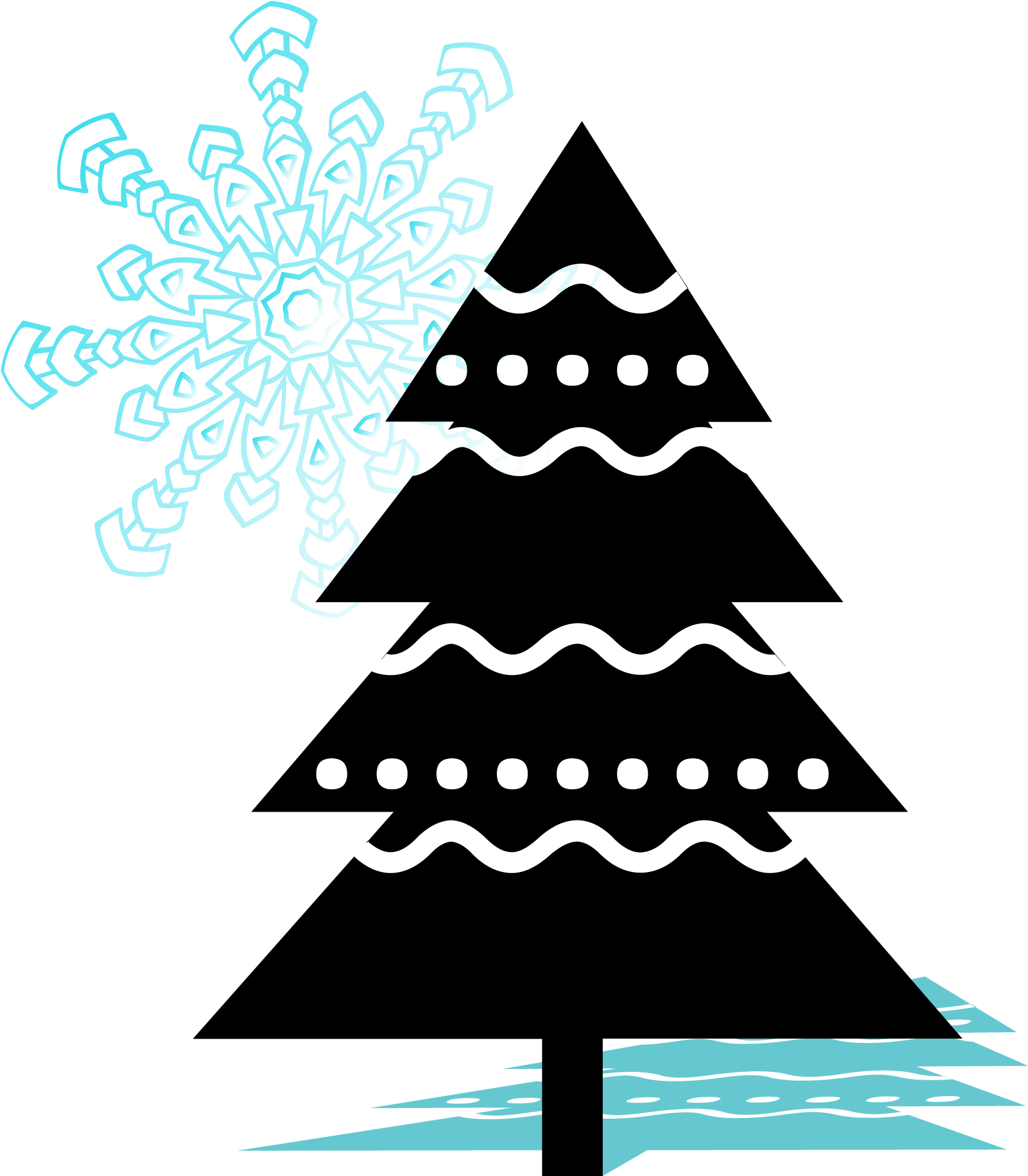 Grab Them Here - Christmas Tree Decal Png (3000x2791), Png Download