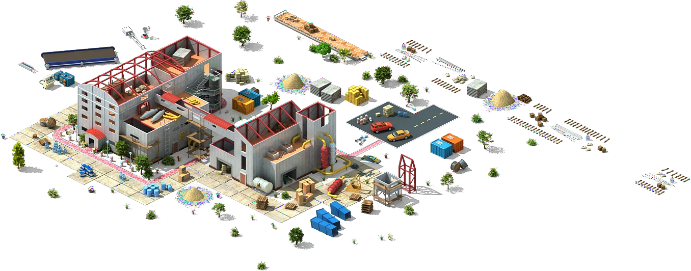 Coal Industrial Center - Scale Model (1356x532), Png Download