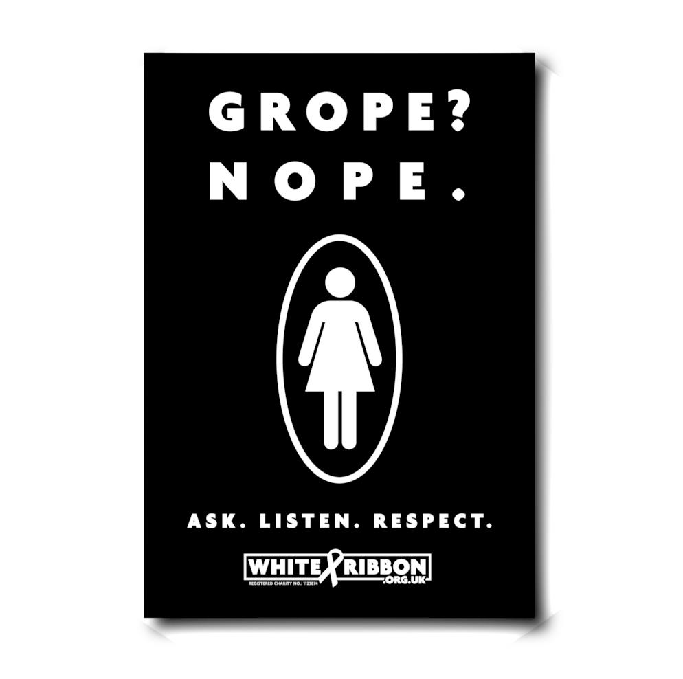 ' 30x Postcards White Ribbon Uk - Sign (1000x1000), Png Download