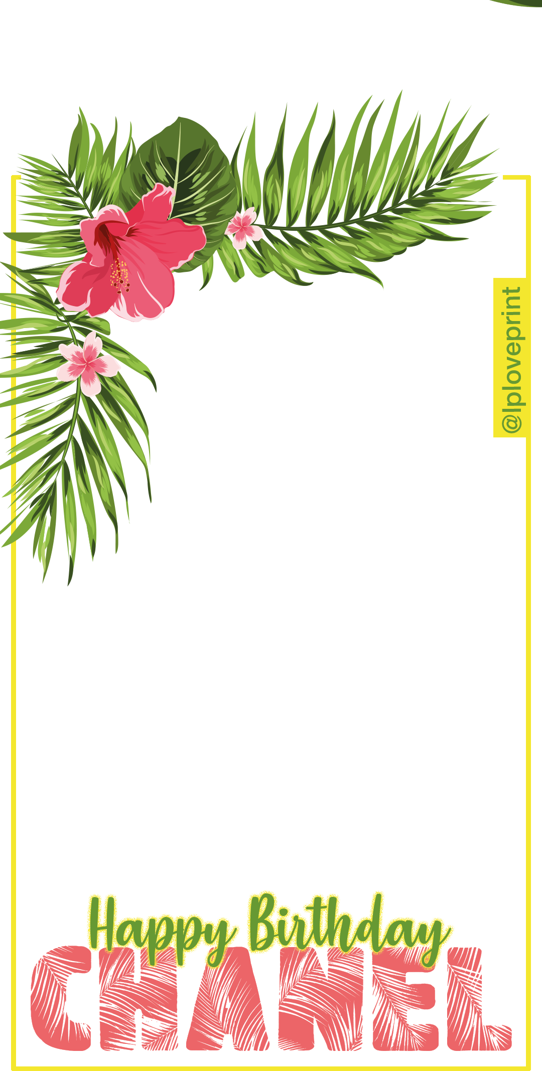 Snapchat Filters - Tropical Border Corner Png (1080x2135), Png Download