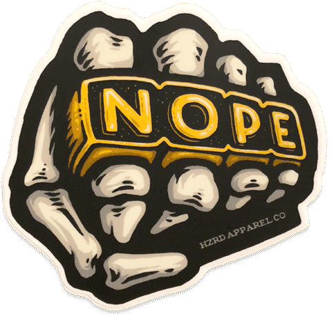 Nope Knucks Sticker - Emblem (700x700), Png Download