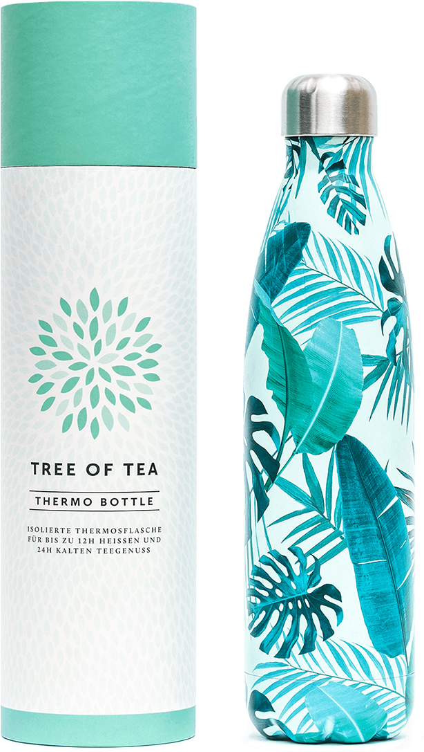 Thermosflasche Aus Doppelwandigem Edelstahl - Tree Of Tea Thermo Bottle (750x1123), Png Download