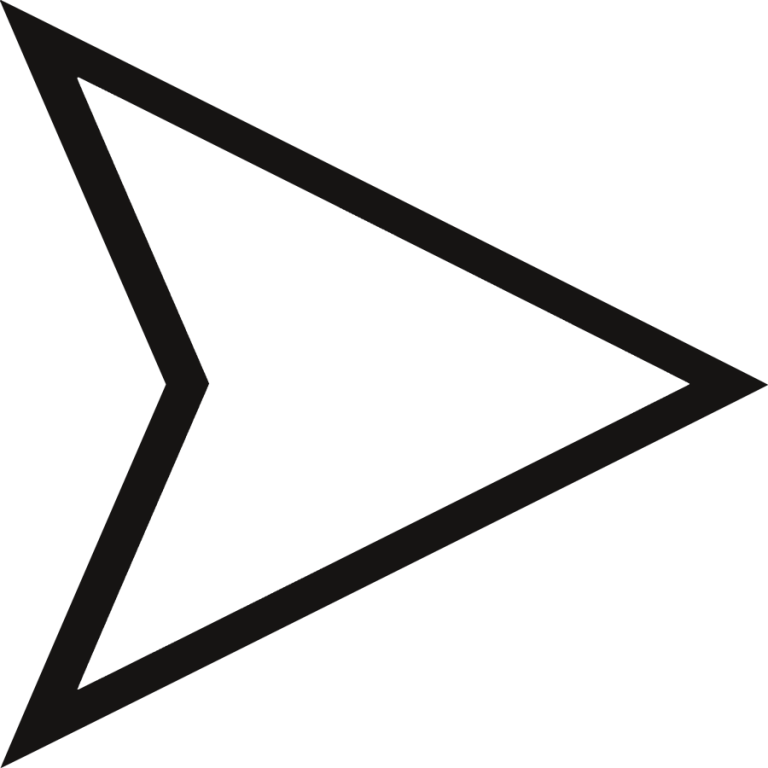 Arrow Empty Right - Triangle (768x768), Png Download