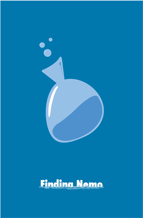 Pixar Minimalist Movie Posters By Adam Thompson -finding - Graphic Design (600x776), Png Download