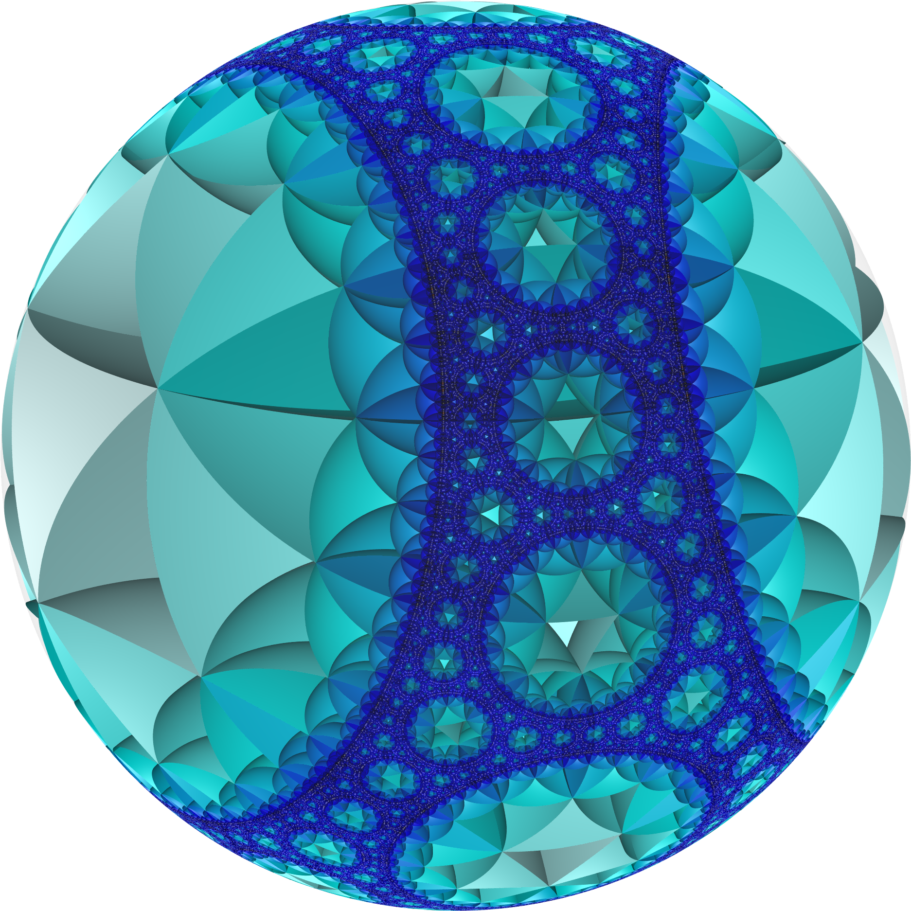 Hyperbolic Honeycomb 3 3 8 Poincare Cc - Circle (2000x2000), Png Download