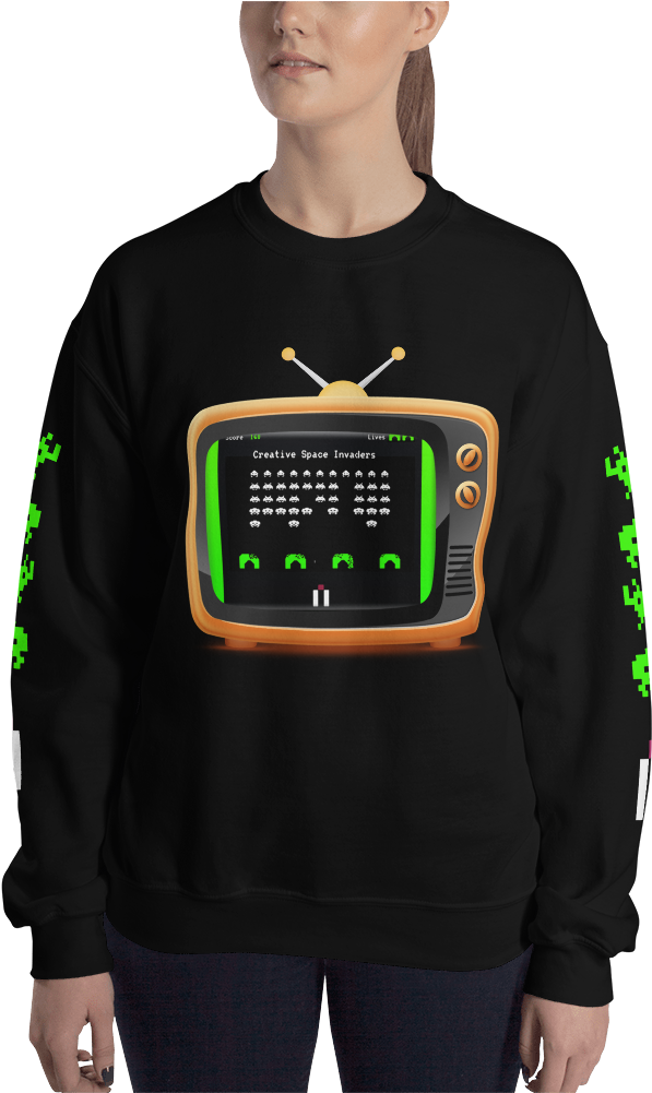 Load Image Into Gallery Viewer, Creative Space Invaders - T-shirt (1000x1000), Png Download