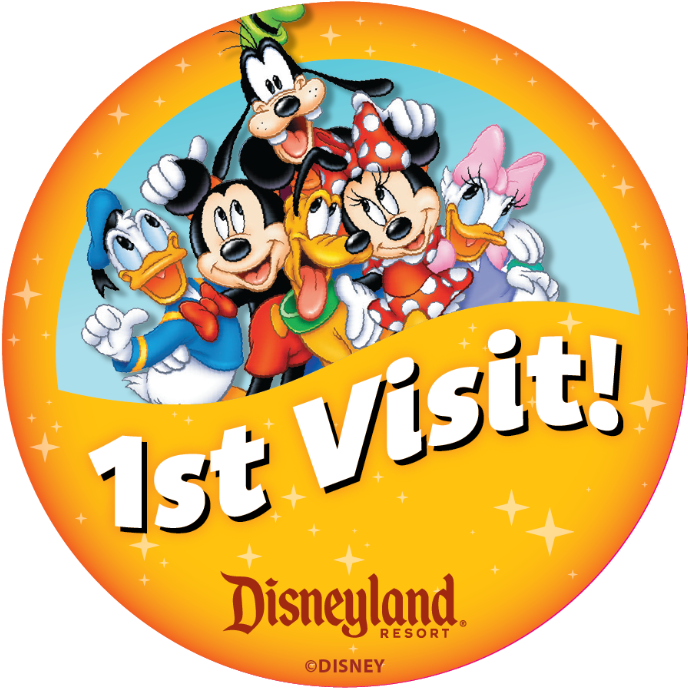 Disneyland Todayverified Account - Disney World First Visit Button (1024x947), Png Download