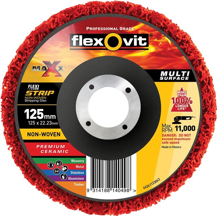 Flexovit 125mm Flexistrip Maxx Disc - Strip It Disc Bunnings (800x800), Png Download