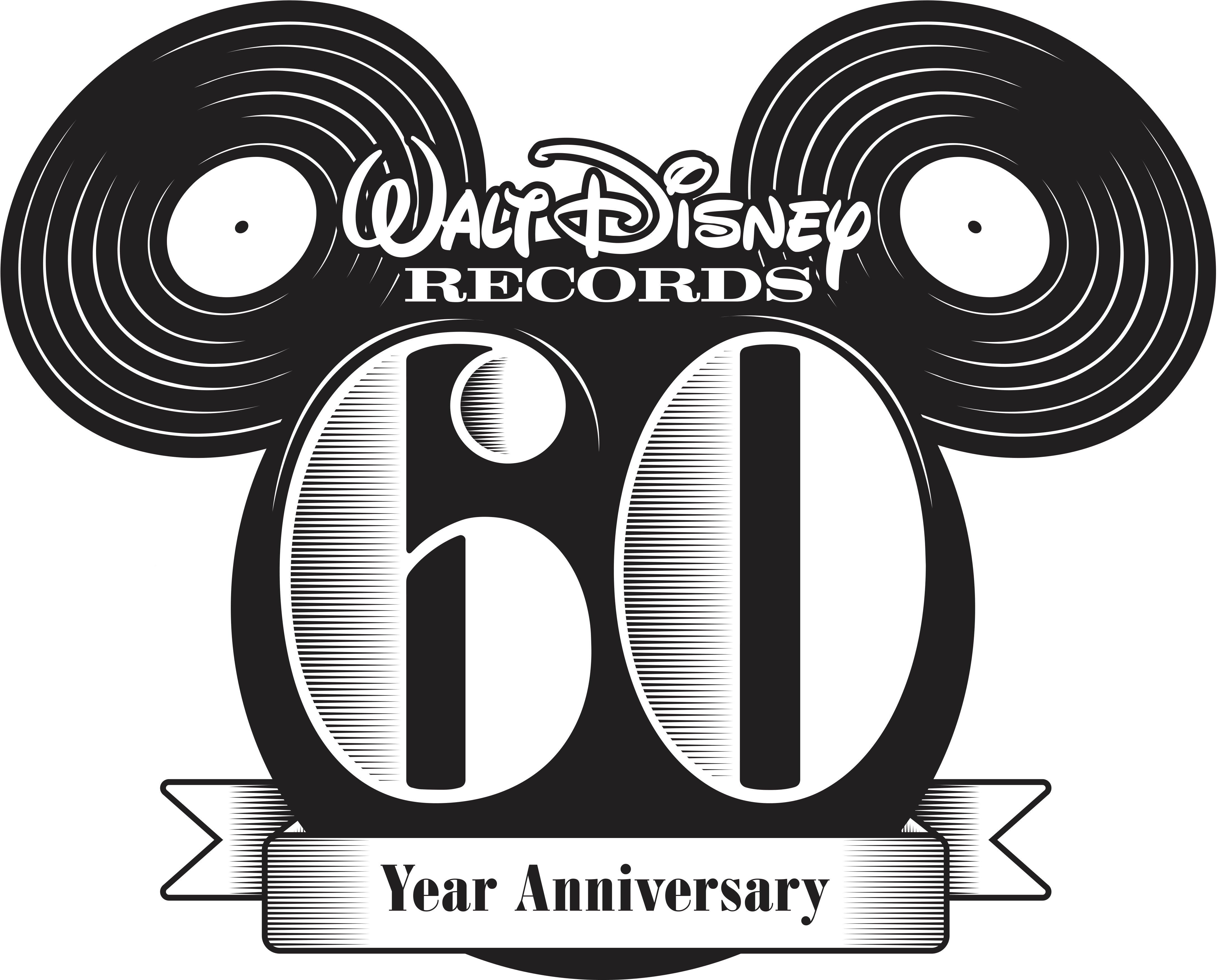 Disneyland Clipart 60th - Walt Disney Records 60th (4500x3900), Png Download