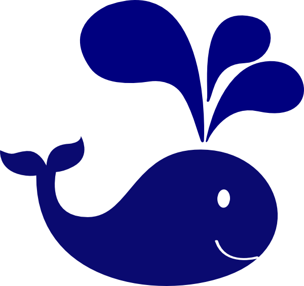 Navy Blue Whale Clipart (600x565), Png Download