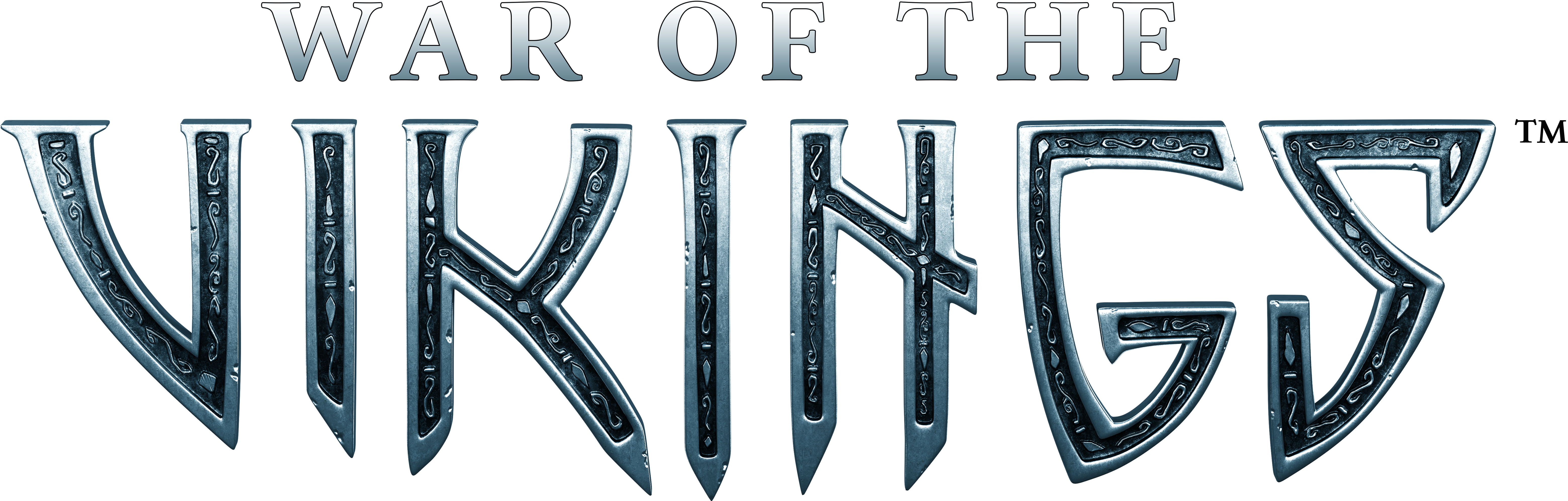 Vikings Logo Png - War Of The Vikings Font (7016x2460), Png Download