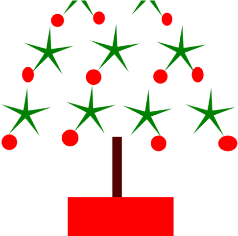 Christmas Tree Clipart Modern - Lighting Drawing Christmas Tree (640x480), Png Download