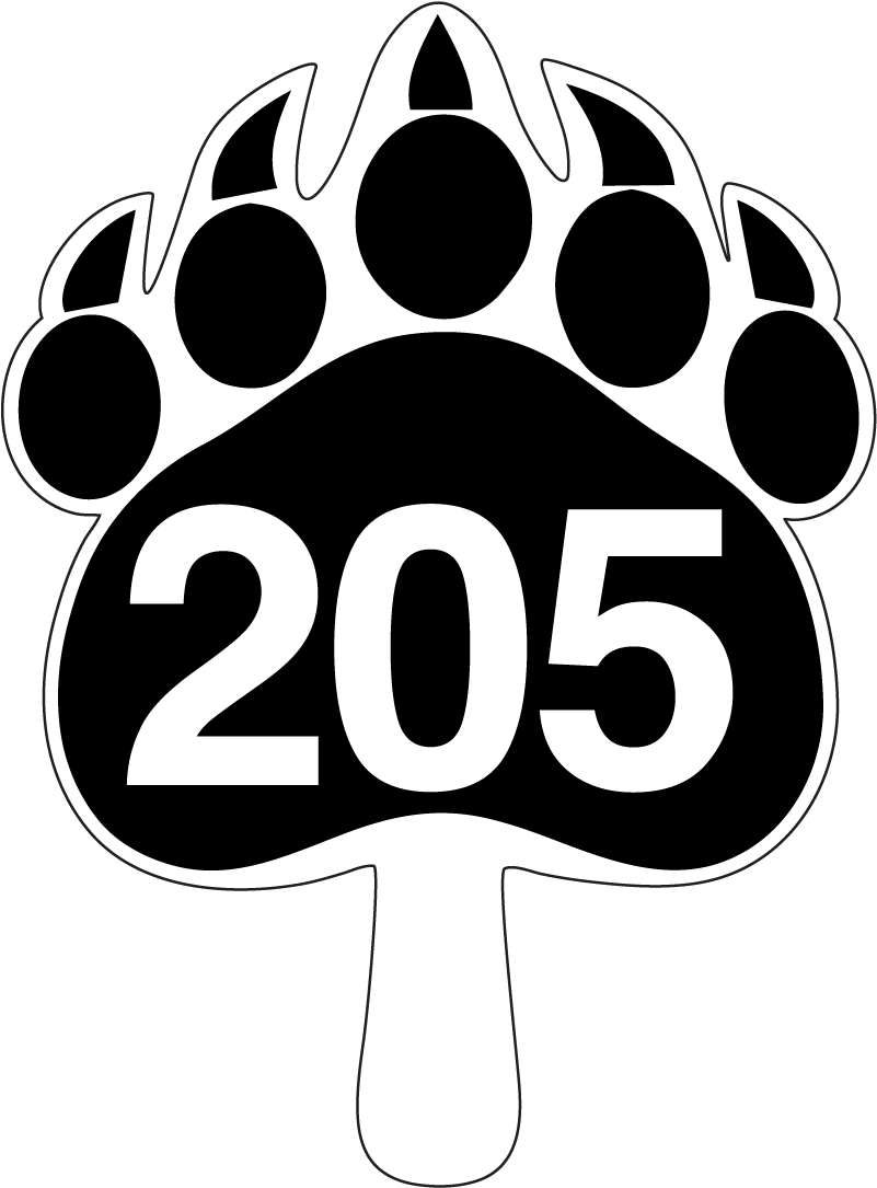 Bear Paw Pad Shaped Numbered Paddles Hand Fans - Circle (800x1200), Png Download