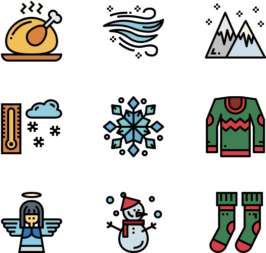 Winter - Wedding Colorful Icon Png (600x564), Png Download