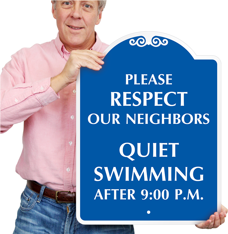 Respect Neighbors, Quiet Swimming After - Beware Of Dog No Trespassing (800x800), Png Download