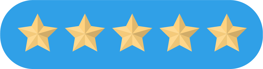 Via Google - 5 Star Customer Rating (1102x290), Png Download