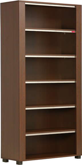 6 Shelf Book Rack With Extra Support With Stainless - Office Rack (900x600), Png Download