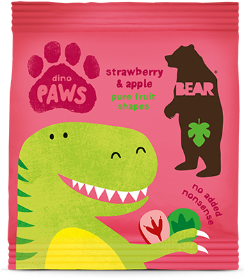 Bear Dino Paws Strawberry & Apple - Fruit Paws (500x666), Png Download