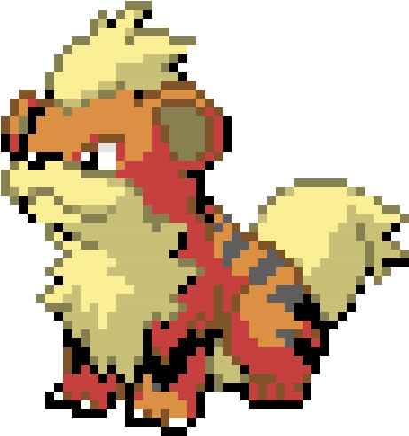 Growlithe - Growlithe Pixel (570x580), Png Download