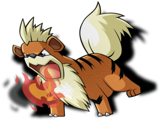 Growlithe Sticker - Cartoon (600x600), Png Download