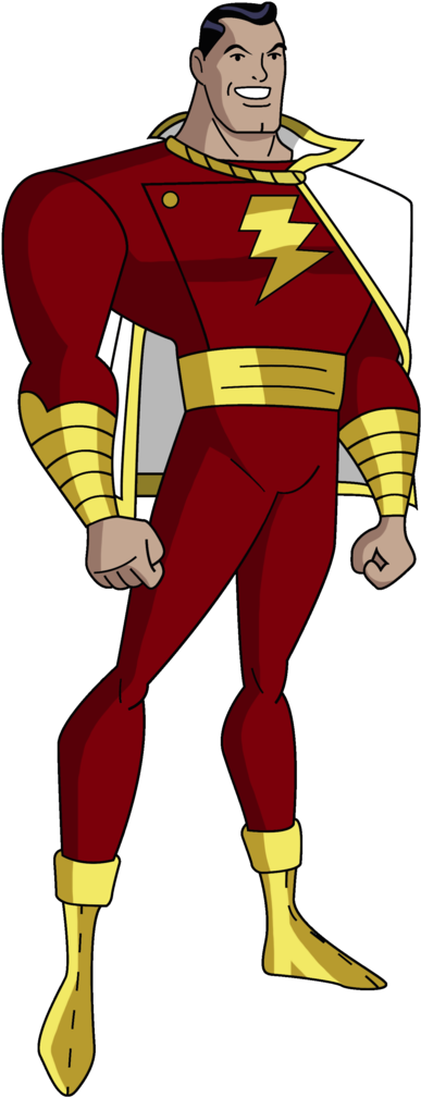 Shazam Png - Justice League Cartoon Shazam (786x1017), Png Download