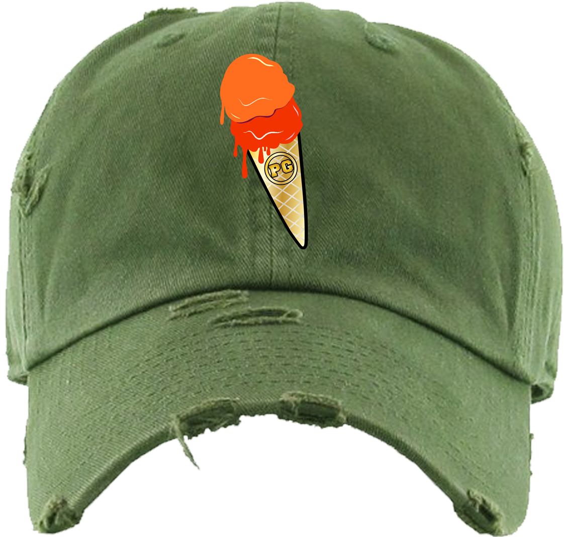 Ice Cream Cone Olive Dad Hat - Hat (1200x1200), Png Download