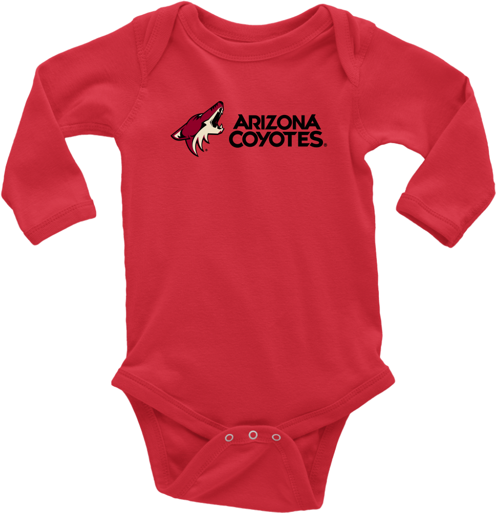 New Long Sleeve Baby Bodysuit Arizona Coyotes Size - Infant Bodysuit (1024x1024), Png Download