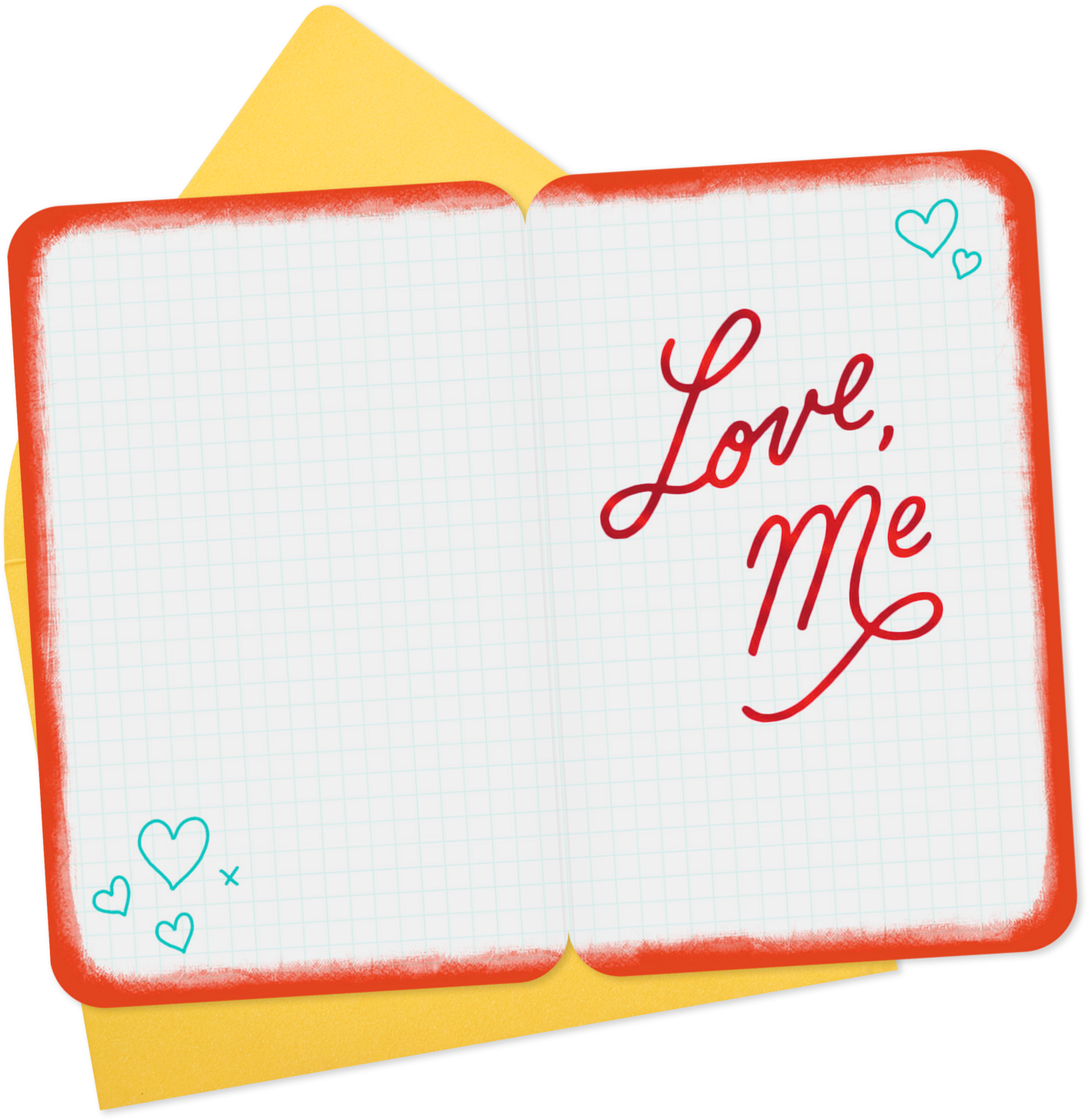 25" Mini Love You Graph Paper Love - Paper (1470x1470), Png Download