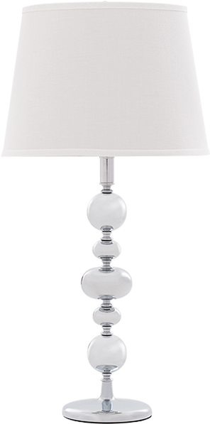 Image For Table Lamp With White Fabric Shade From Economax - Lampshade (519x804), Png Download