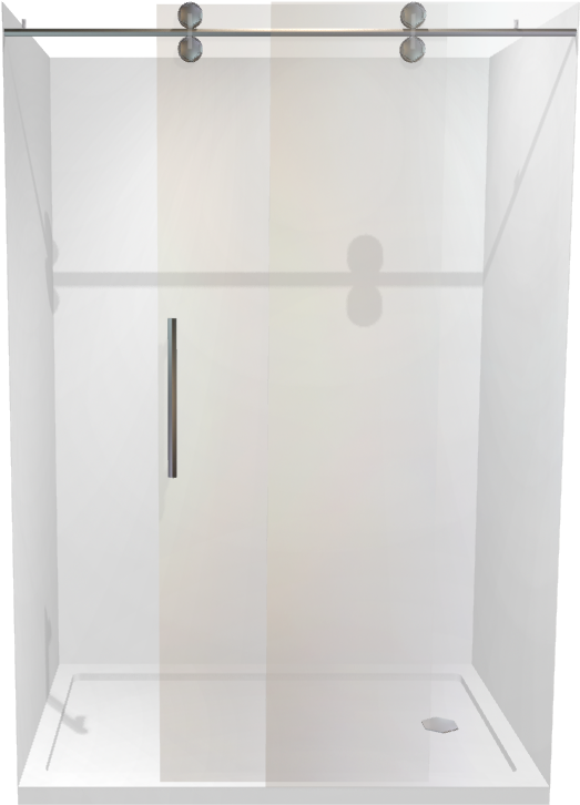Picture Black And White Alcove Shower X Complete Dreamline - Shower Glass Transparent Png (600x900), Png Download