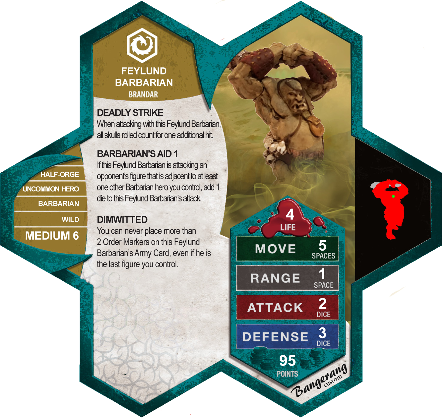 The Book Of Feylund Barbarian - Custom Heroscape Figures (1467x1377), Png Download