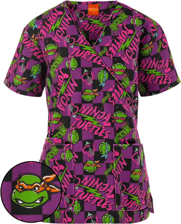 Ap501ntb - Ninja Turtle Scrubs (600x720), Png Download