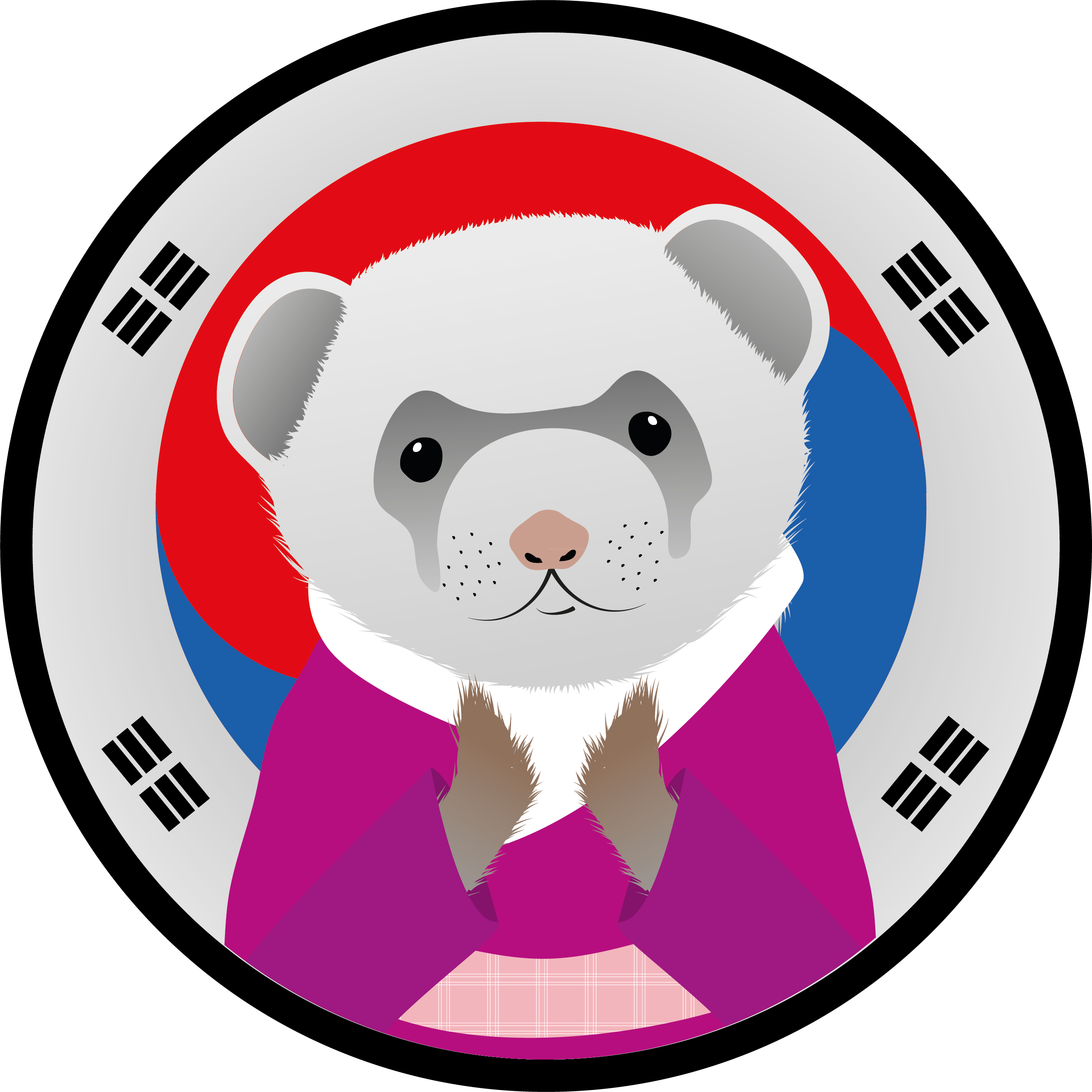 Ferret-badges 3 Korean Food Ferret - Sri Krishna School Logo (2658x2658), Png Download