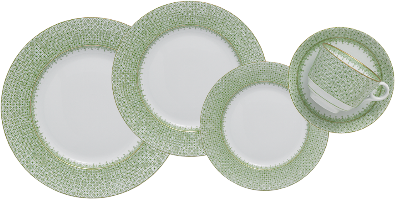 Mottahedeh Green Lace China (1507x1000), Png Download