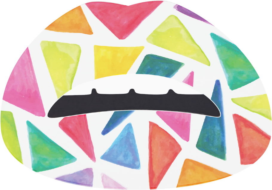 Pouty Lips Tattoo - Circle (1024x721), Png Download