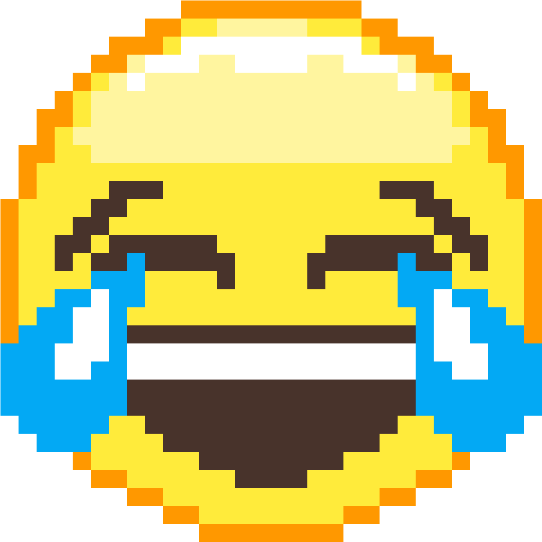 [ Img] - Perler Bead Laughing Emoji (1184x1184), Png Download