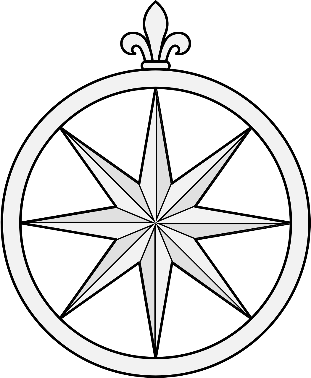 Compass Rose - Sport Club Internacional (1106x1321), Png Download