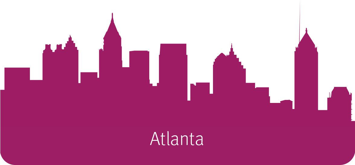 Why Cities - Atl Sky Skyline Silhouette (1174x555), Png Download