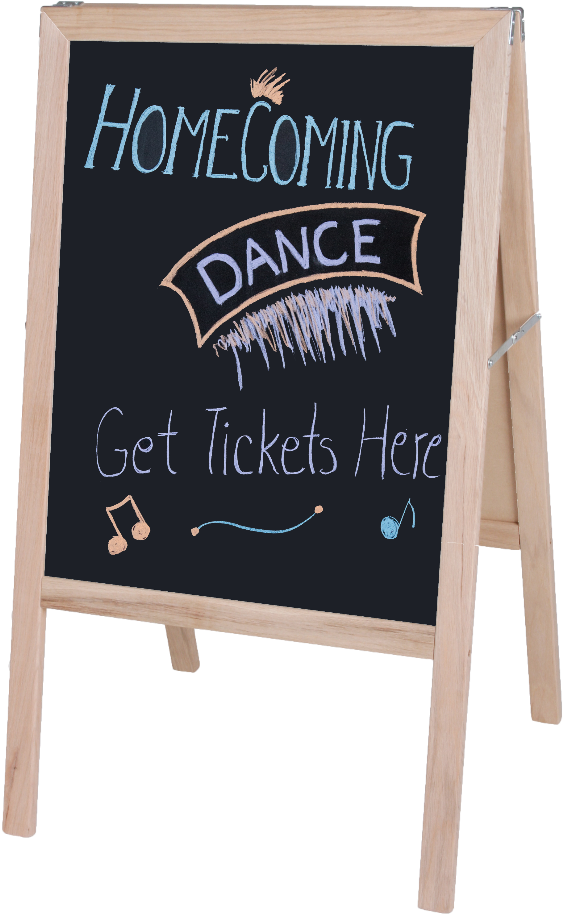 31200 Natural Finish White Dry Erase / Black Chalkboard - Banner (800x1200), Png Download