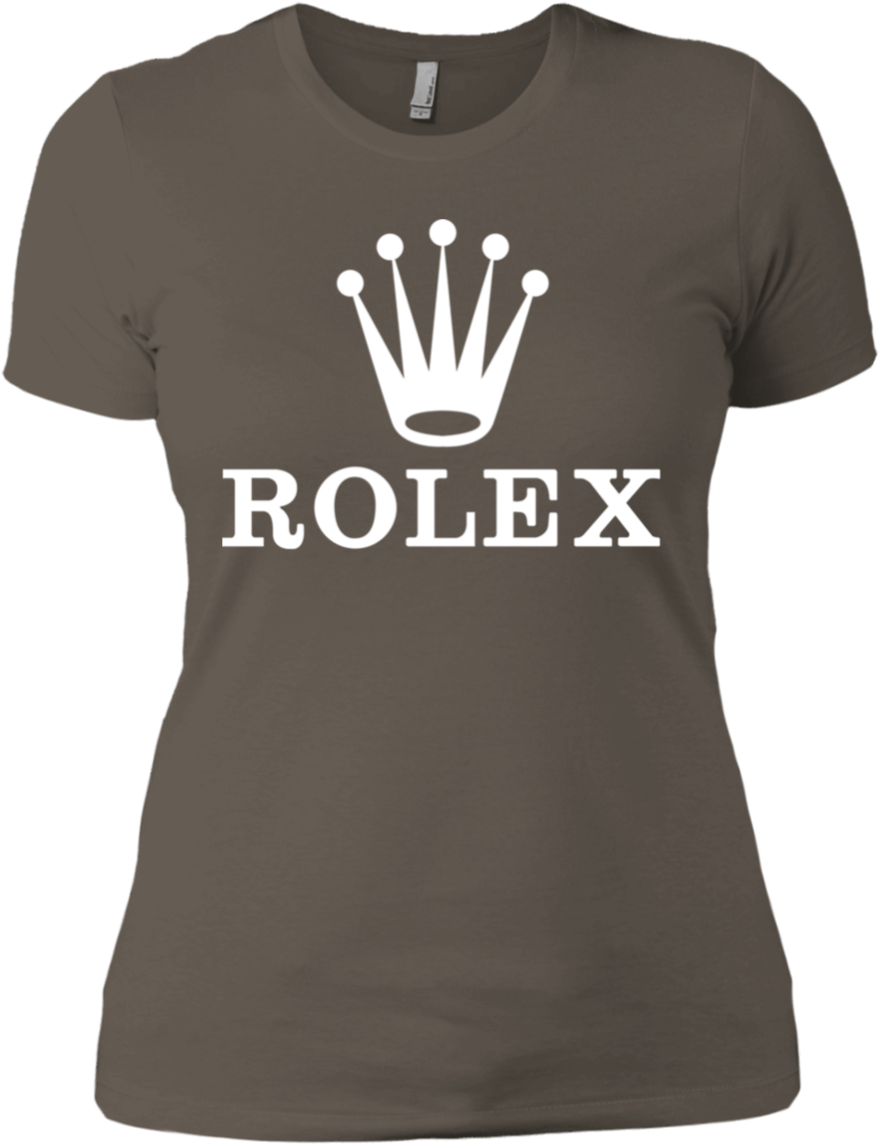Rolex Logo Next Level Ladies' Boyfriend T-shirt - Rolex (1155x1155), Png Download