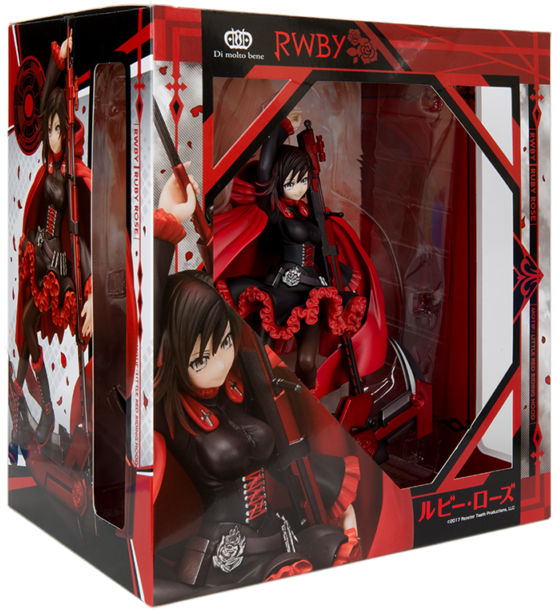 Rwby Ruby Rose Figure About 300mm Pvc Abs Painted Finished - Action Figure (640x640), Png Download