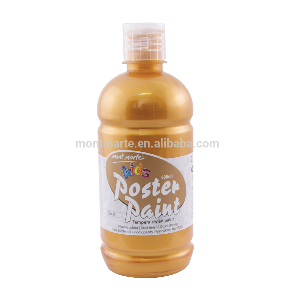 Mont Marte Poster Paint 500ml - Plastic Bottle (1000x1000), Png Download