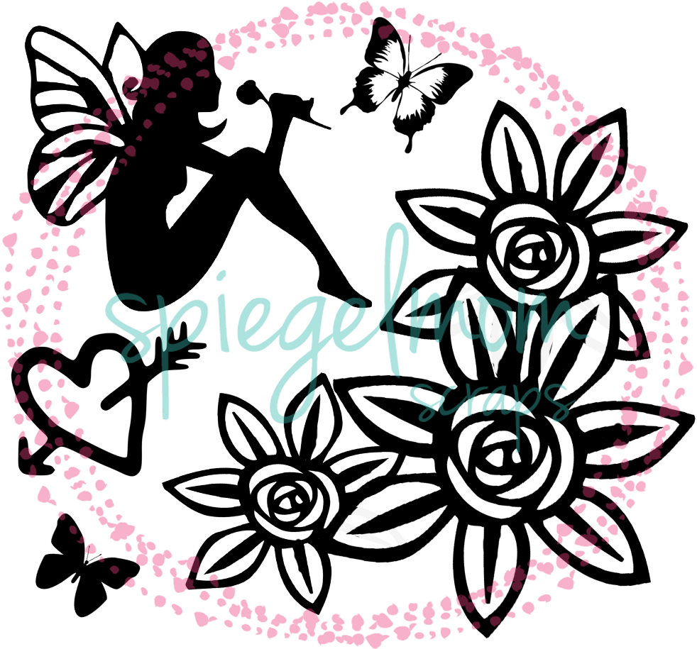 Fairy Land - Fairies Clipart Black And White (998x914), Png Download