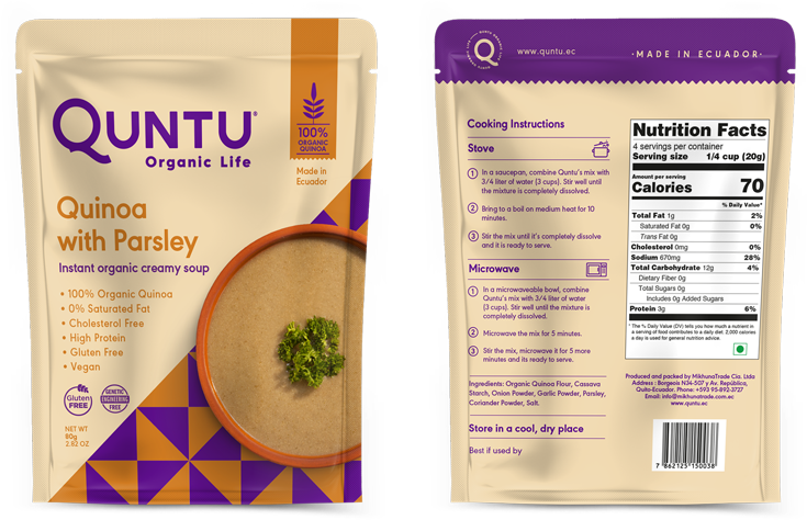 Soup Parsley - Quinoa Productos Ecuador (800x586), Png Download