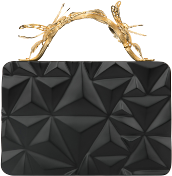 Triangle Black Grasshopper Clutch By Duet Luxury On - Coin Purse (900x600), Png Download