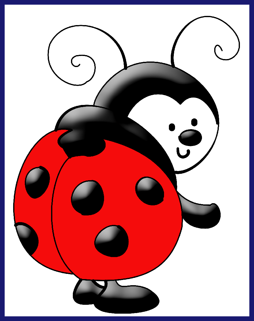 Appealing Imagen Para Tarjetas Butterflies Bugs Frogs - Ladybug Clipart (830x1049), Png Download